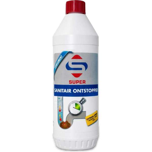 SUPER Sanitair Ontstopper 1L DE KRACHTIGSTE ONTSTOPPER VOOR CONSUMENTEN! SUPER Sanitair Ontstopper 1L DE KRACHTIGSTE ONTSTOPPER VOOR CONSUMENTEN!