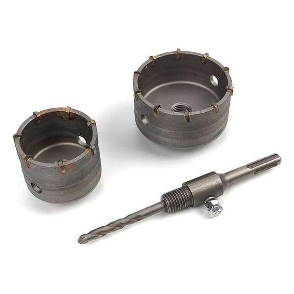 3 Delige Gatzagenset, Dozenborenset 60 - 80mm Met SDS Opname 3 Delige Gatzagenset, Dozenborenset 60 - 80mm Met SDS Opname