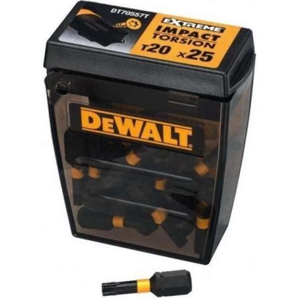 DeWalt DT70557T Impact schroefbits - Torsion - T20 x 25mm (25st) DeWalt DT70557T Impact schroefbits - Torsion - T20 x 25mm (25st)