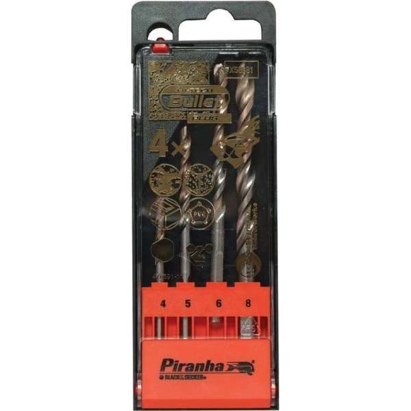 Piranha Innovation betonboren cassette, 4 stuks X58681 Piranha Innovation betonboren cassette, 4 stuks X58681