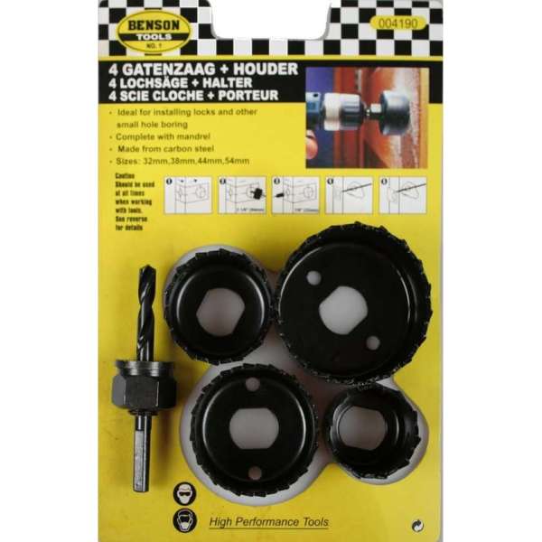 Gatenzaag Set 32, 38, 44, 54mm (5 Delig) - Benson Gatenzaag Set 32, 38, 44, 54mm (5 Delig) - Benson