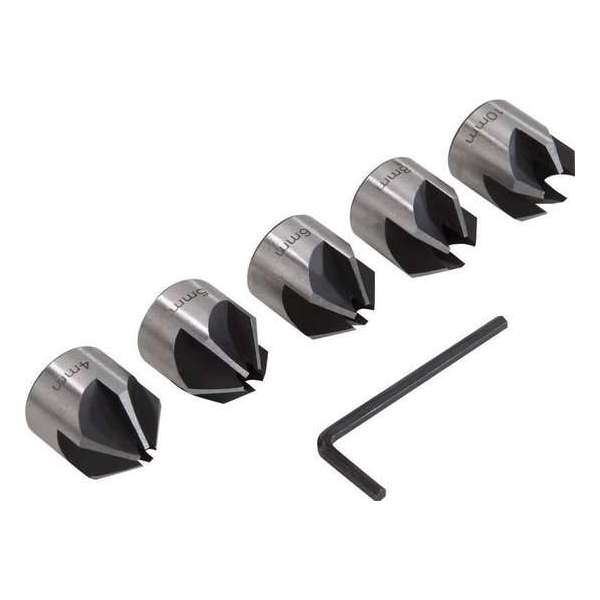 Westfalia Verzinkboor set, 5-delig, voor boormachines Westfalia Verzinkboor set, 5-delig, voor boormachines