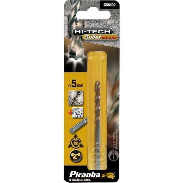 Piranha HI-TECH Bullet Plus betonboor X58502 5mm Piranha HI-TECH Bullet Plus betonboor X58502 5mm