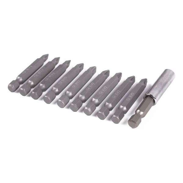 Hofftech Bitset 50 mm. PZ1 / PZ2 met Bitverlenger (10 Delig) Hofftech Bitset 50 mm. PZ1 / PZ2 met Bitverlenger (10 Delig)