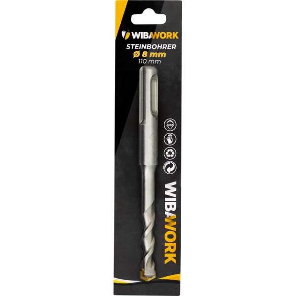 WiBaWork - 3-delige Steen/Betonboor SDS Set - 6mm-8mm-10mm. Set van 3 boren - Hoogwaardige kwaliteit WiBaWork - 3-delige Steen/Betonboor SDS Set - 6mm-8mm-10mm. Set van 3 boren - Hoogwaardige kwaliteit