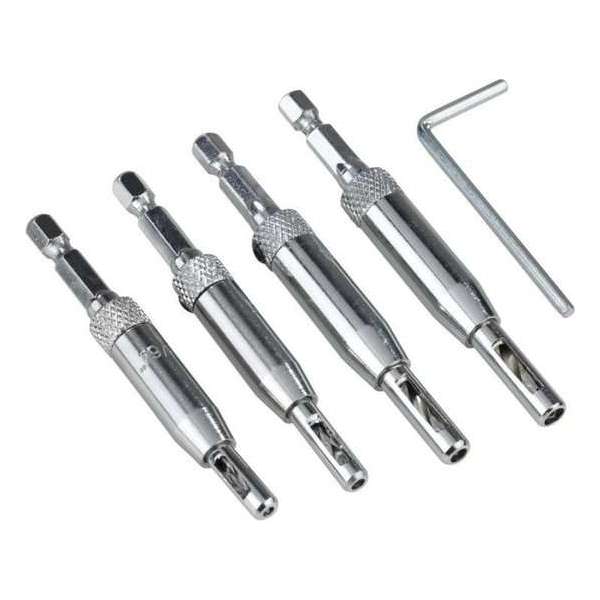 Westfalia Deurscharnierboorset, 5 stuks Westfalia Deurscharnierboorset, 5 stuks