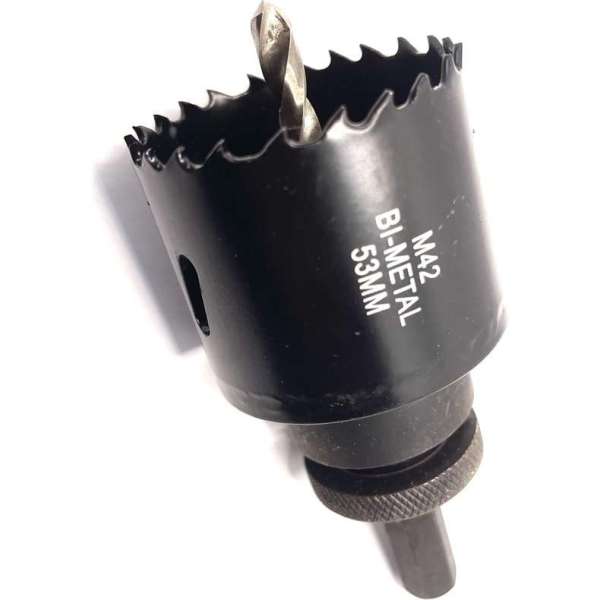 Dozenboor 53mm – Zeskant adapter - Kroonboor - Doosboor - Boren - Gatenboor - Gatenzaag - Centreerboor - Steen Dozenboor 53mm – Zeskant adapter - Kroonboor - Doosboor - Boren - Gatenboor - Gatenzaag - Centreerboor - Steen