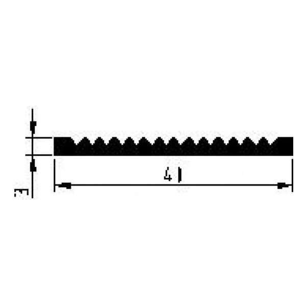 Luvema Slijtstrip alu brute 40x3mm geboord Luvema Slijtstrip alu brute 40x3mm geboord