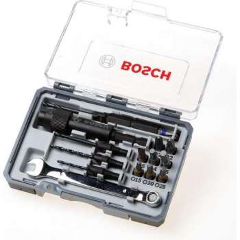 Bosch 20 deligeDrill and Drive Set - bitset - met HSS boren - schroefsleutel