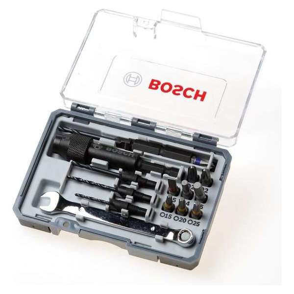 Bosch 20 deligeDrill and Drive Set - bitset - met HSS boren - schroefsleutel Bosch 20 deligeDrill and Drive Set - bitset - met HSS boren - schroefsleutel