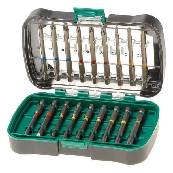 HiKOKI 750361 18 delige bitset in cassette - 75mm HiKOKI 750361 18 delige bitset in cassette - 75mm