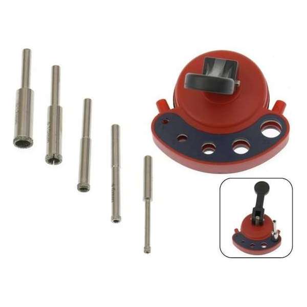 Hofftech Diamant Boren 4-12 mm. met Boormal (7 Delig) Hofftech Diamant Boren 4-12 mm. met Boormal (7 Delig)
