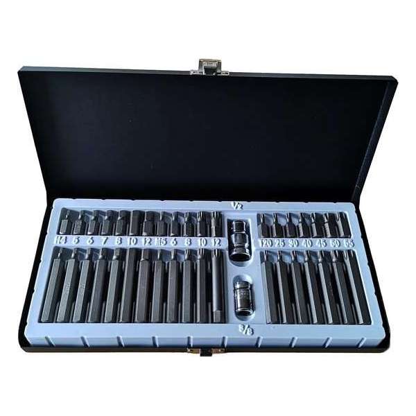 Onex 40-delige Inbus Torx en Spline Bit Set - in Metalen Koffer Onex 40-delige Inbus Torx en Spline Bit Set - in Metalen Koffer