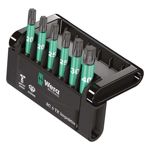 Wera 05057693001 6-delige Bit-Check 6 Impaktor 1 Bitset - Torx Wera 05057693001 6-delige Bit-Check 6 Impaktor 1 Bitset - Torx