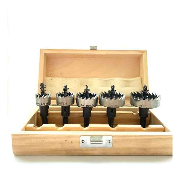 Gatenzaagset 5-delige – HSS-hole saws 20mm, 25mm, 30mm, 35mm en 40mm – 5 stuks gatenzaag set voor metalen Gatenzaagset 5-delige – HSS-hole saws 20mm, 25mm, 30mm, 35mm en 40mm – 5 stuks gatenzaag set voor metalen