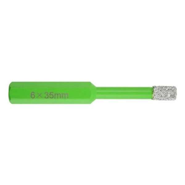 Reca Diamantboor / tegelboor Diadrill keramiek zeskant - 8 mm - mini - droog - met koelwas Reca Diamantboor / tegelboor Diadrill keramiek zeskant - 8 mm - mini - droog - met koelwas