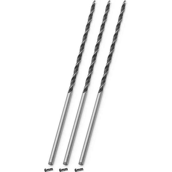 Set van 3 extra lange houtboren (6x300 mm) Set van 3 extra lange houtboren (6x300 mm)