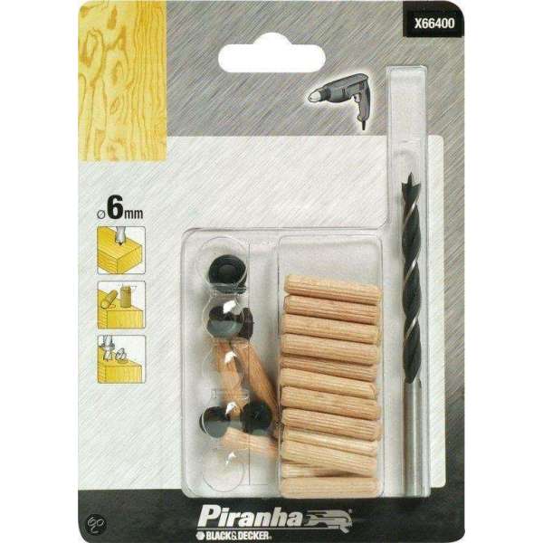 Piranha Deuvelset compleet 6mm X66400 Piranha Deuvelset compleet 6mm X66400