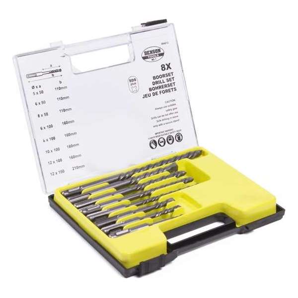 Hofftech Boorset Sds Plus in Koffer (8 Delig) Hofftech Boorset Sds Plus in Koffer (8 Delig)