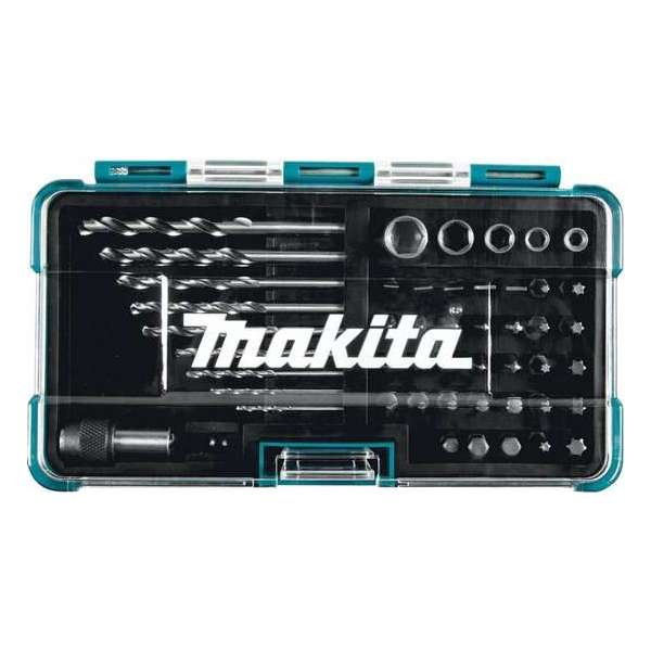 Makita B-36192 Schroefbits- boor- en dopsleutelset 48 delig Makita B-36192 Schroefbits- boor- en dopsleutelset 48 delig