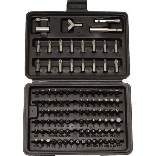 Wovar Bitjes set 100 delig - Torx Pozidrive Phillips en meer Wovar Bitjes set 100 delig - Torx Pozidrive Phillips en meer
