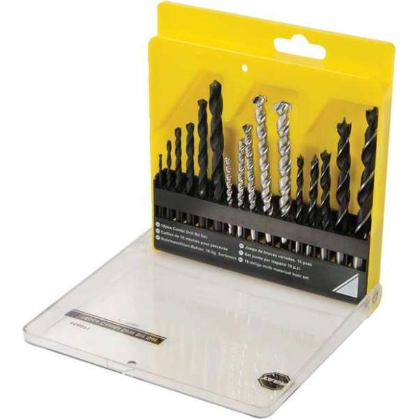 Task Boren Set Metaal, Steen en Hout 2 t/m 10 mm. - 16 Delig Task Boren Set Metaal, Steen en Hout 2 t/m 10 mm. - 16 Delig