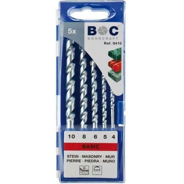 Bohrcraft Steenborenset 5-delig - steenboor Bohrcraft Steenborenset 5-delig - steenboor