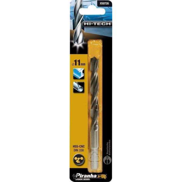 Piranha HI-TECH metaalboor 11mm X50726 Piranha HI-TECH metaalboor 11mm X50726