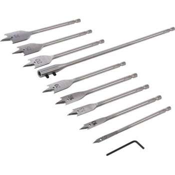 Silverline Speedboor en Verlengarm Set 6 t/m 32 mm - 10 Delig