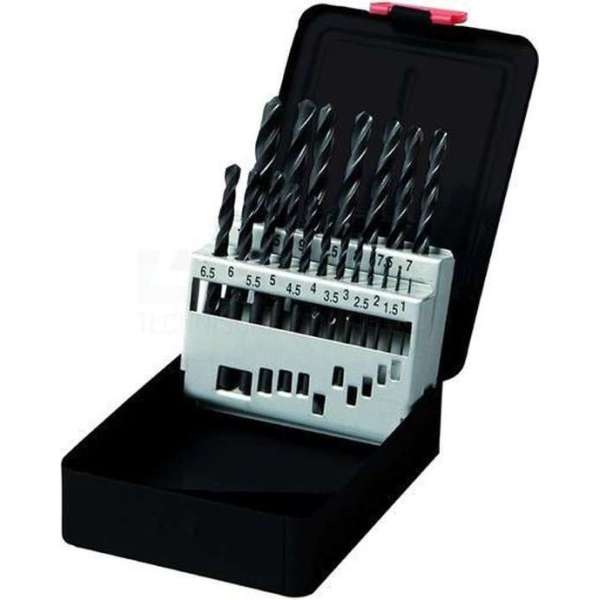 HSS Metaalboren spiraalboor set 19 delig maat 1 t/m 10 mm metaal boor HSS in stevige cassette HSS Metaalboren spiraalboor set 19 delig maat 1 t/m 10 mm metaal boor HSS in stevige cassette
