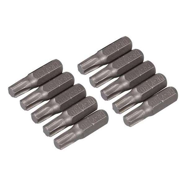 Silverline Bitset - Torx T30 - 25 mm. - CrV - 10 stuks Silverline Bitset - Torx T30 - 25 mm. - CrV - 10 stuks