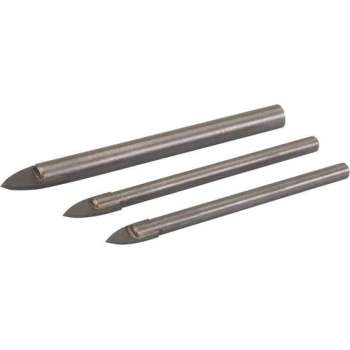 Silverline Tegels en Glas Boorkoppen Set - 5, 6 en 8 mm - 3 Delig