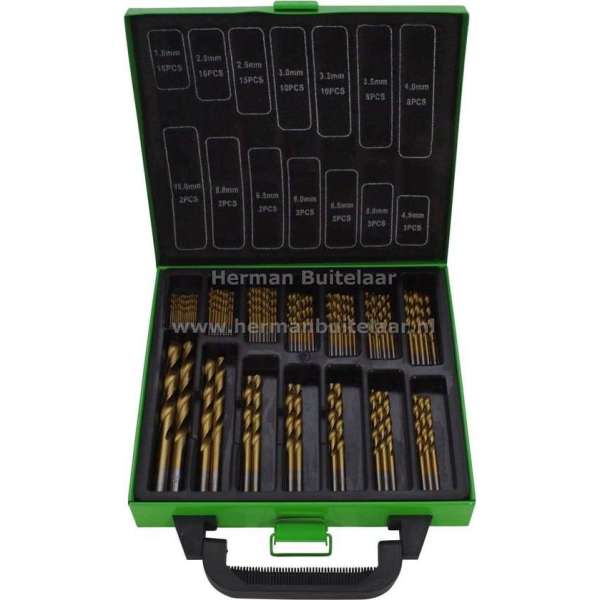 HBM 99 Delige HSS - Tin Gecoate Borenset HBM 99 Delige HSS - Tin Gecoate Borenset