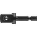 GRAPHITE Adapter IMPACT HEX 1/4" - 1/2" lengte 50 mm, S2 Staal Magnetisch