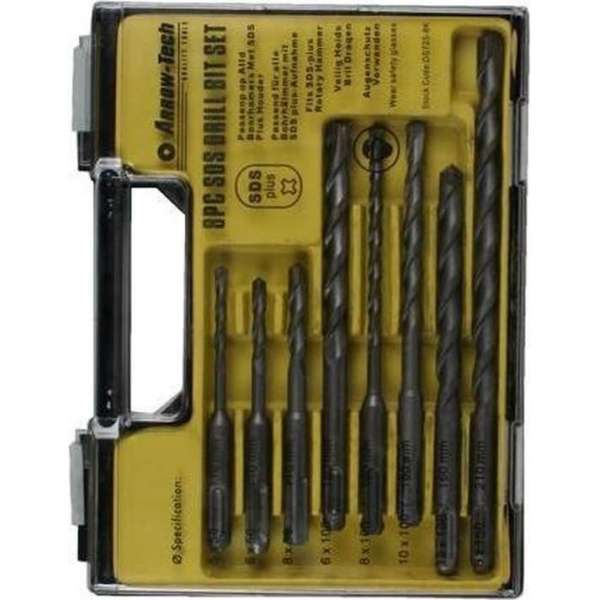 SDS-PLUS set betonboren (8 delig) in koffer SDS-PLUS set betonboren (8 delig) in koffer