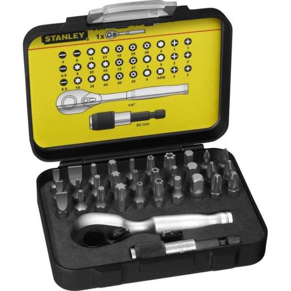 Stanley Bitset Expert Pro 1/4" - Ratelsleutel (32 delig)