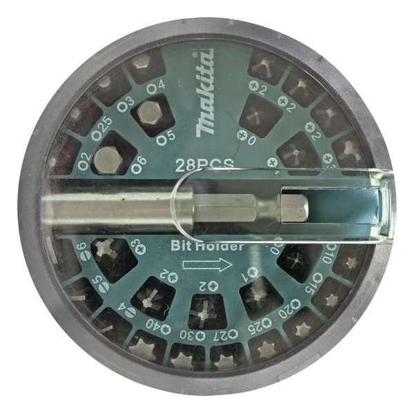 Makita B-28911 28 delige Bitset in cassette Makita B-28911 28 delige Bitset in cassette