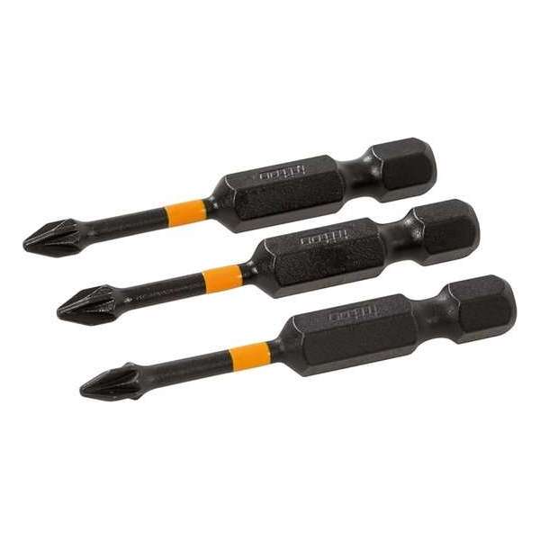 Pozidriv impact schroefbit, 3 pk. PZ1, 50 mm Pozidriv impact schroefbit, 3 pk. PZ1, 50 mm