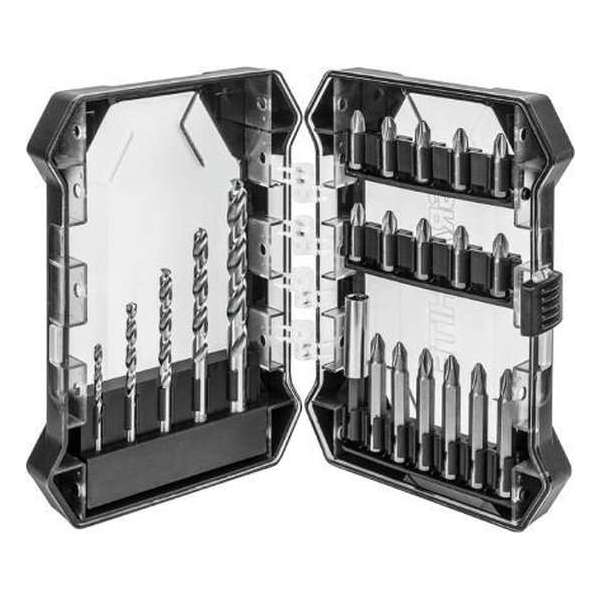 GRAPHITE Bitset & Boorset Metaal 22 delig GRAPHITE Bitset & Boorset Metaal 22 delig