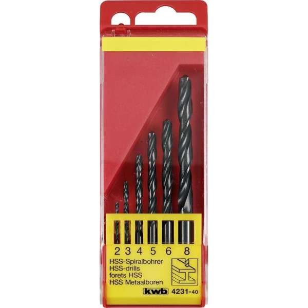 KWB HSS Borenset - 2-8 mm - 6-delig KWB HSS Borenset - 2-8 mm - 6-delig