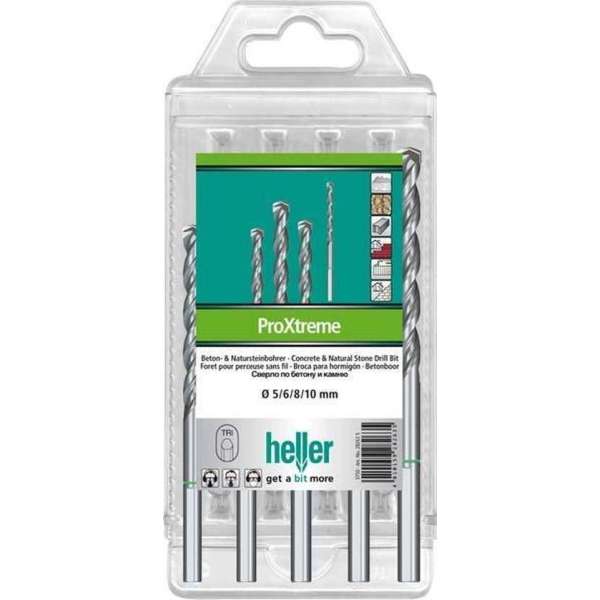 Heller Proxtreme 28264 2 Carbide Beton-Spiraalboren Set 5-Delig 4 Mm 5 Mm 6 Mm 8 Mm 10 Mm Driehoekschacht 1 Set Heller Proxtreme 28264 2 Carbide Beton-Spiraalboren Set 5-Delig 4 Mm 5 Mm 6 Mm 8 Mm 10 Mm Driehoekschacht 1 Set