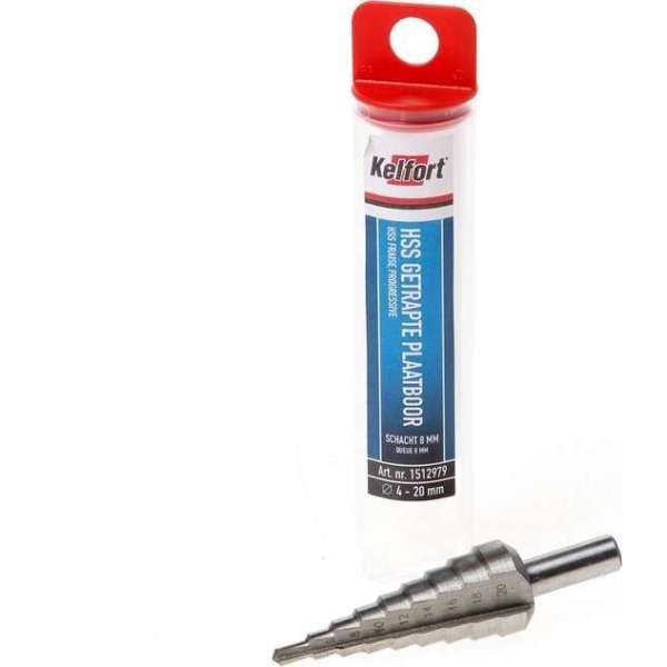 Plaatboor getrapt HSS 4-20mm Plaatboor getrapt HSS 4-20mm