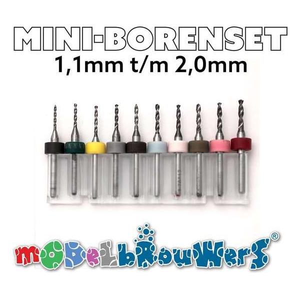 Kleine boortjes met dikke schacht 1,1mm t/m 2,0mm Kleine boortjes met dikke schacht 1,1mm t/m 2,0mm