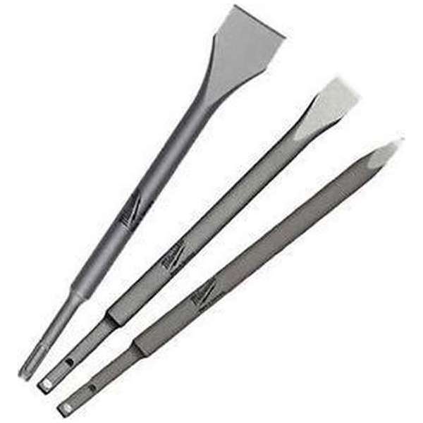 Milwaukee 4932430001 3 Delige SDS-plus beitelset Milwaukee 4932430001 3 Delige SDS-plus beitelset