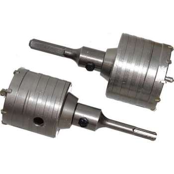 Boorkronen Gatenzaag 65 & 80mm elektra komboor inbouwdoos zaag steen  SDS+ & 6 kant boordoorn