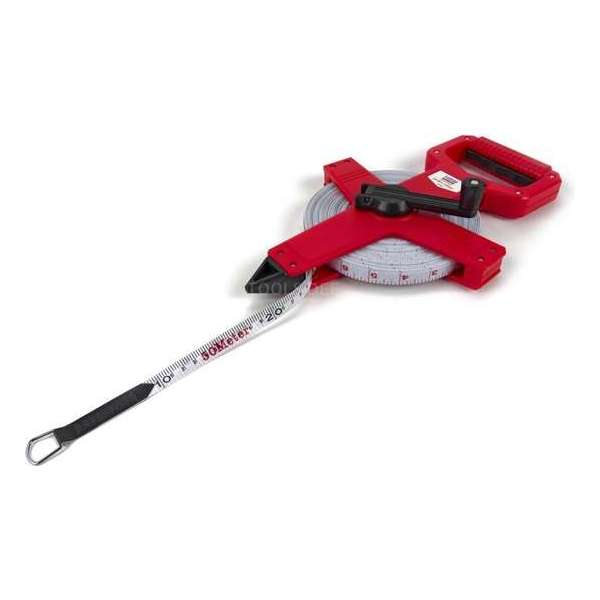 HBM 50 m x 13 mm Fiberglass Meetband, Meetlint, Landmeter HBM 50 m x 13 mm Fiberglass Meetband, Meetlint, Landmeter