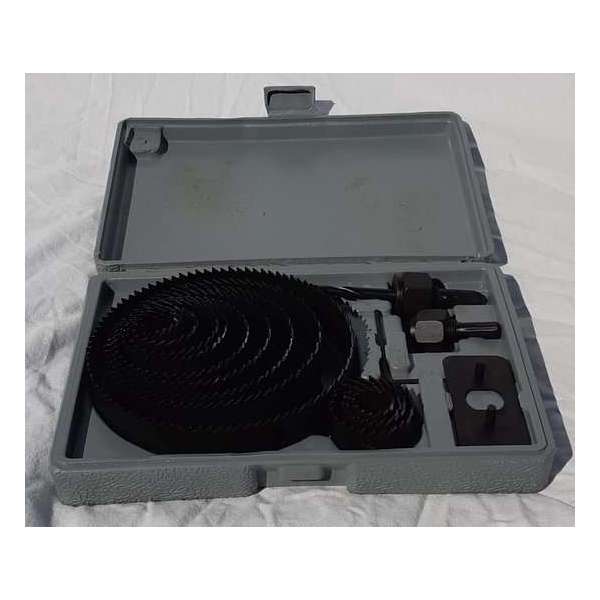 Gatenzaagset in opbergbox - 16 delige set - mm: 19 t/m 127 mm / inch: 3/4" t/m 5" Gatenzaagset in opbergbox - 16 delige set - mm: 19 t/m 127 mm / inch: 3/4" t/m 5"