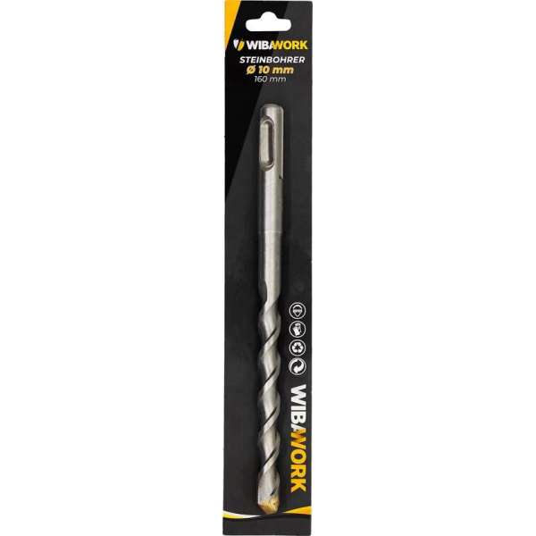 WiBaWork - Steen/Betonboren - 10x160mm - 2-zijdig - SDS - Set van 5 - Hoogwaardige kwaliteit WiBaWork - Steen/Betonboren - 10x160mm - 2-zijdig - SDS - Set van 5 - Hoogwaardige kwaliteit