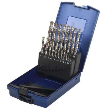 Huvema - Set HSS spiraalboren, geslepen, lang (5xD), DIN338 - PROMO HB498-1-10/0.5