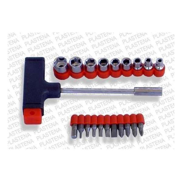 Dop / bit set - T-grip 22 delig Dop / bit set - T-grip 22 delig